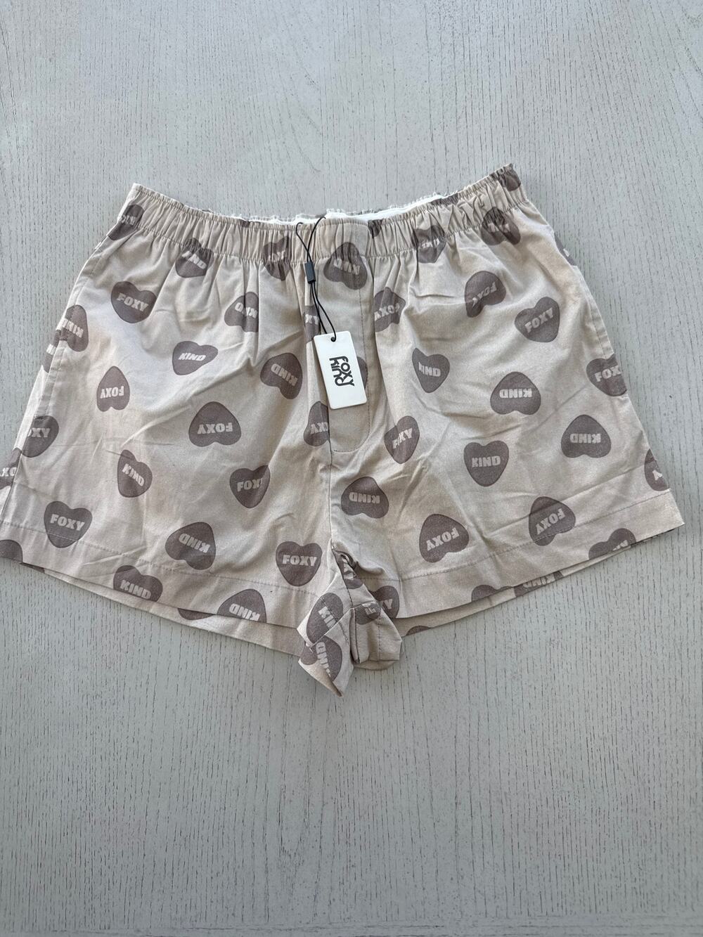NWT Foxy Kind Sweetheart Boxer Shorts Loungewear Baddie Balletcore